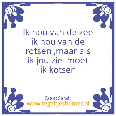 Tegeltje: Lelijke jordy