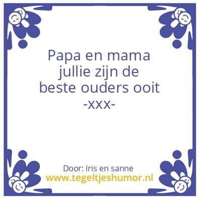 Tegeltje: Papa&mama