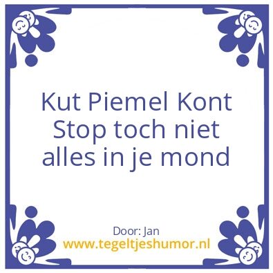 Tegeltje: geen naam voor