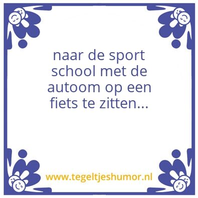 Tegeltje: sport