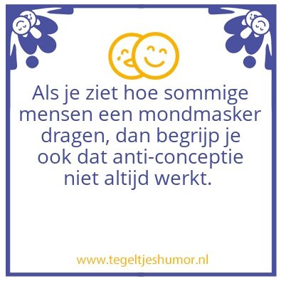 Tegeltje: Corona