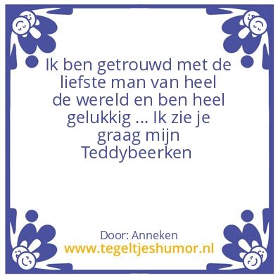 Tegeltje: Mijn Teddybeerken