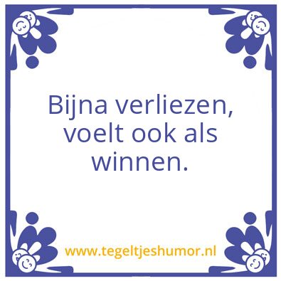 Tegeltje: Verliezen