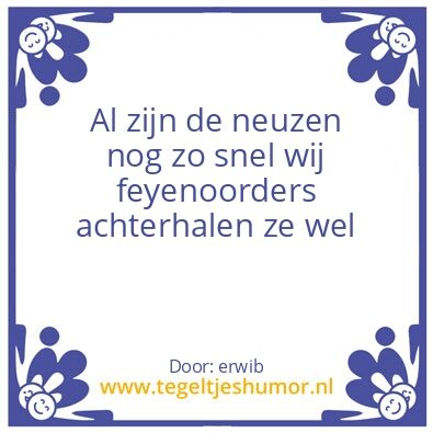 Tegeltje: het is zo