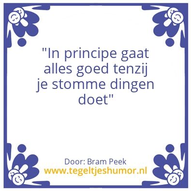 Tegeltje: Bram Peek
