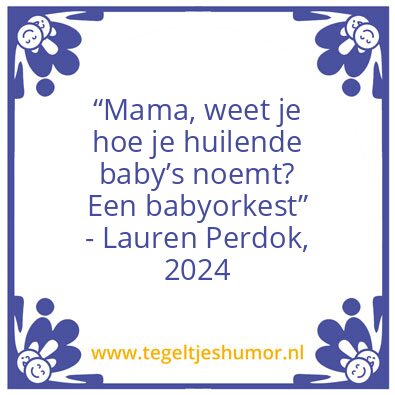 Tegeltje: Babyorkest