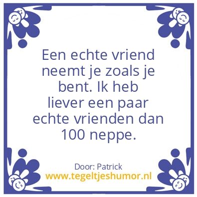 Tegeltje: Vriendschapsquote