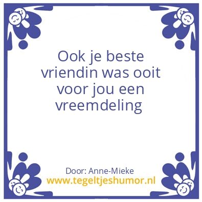 Tegeltje: Vreemdeling