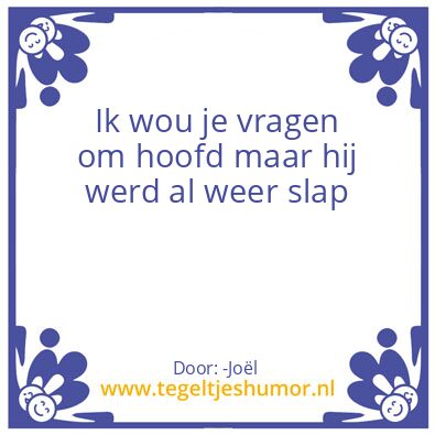 Tegeltje: Joel