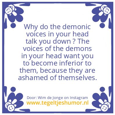 Tegeltje: the demonic voice
