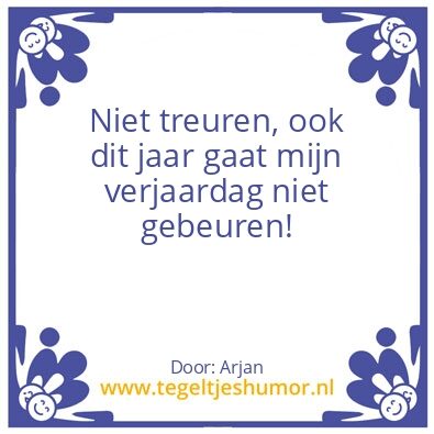 Tegeltje: verjaardag