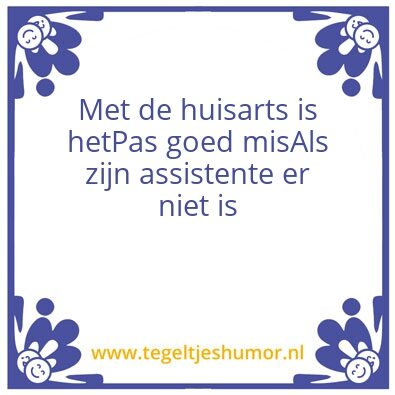 Tegeltje: Huisarts