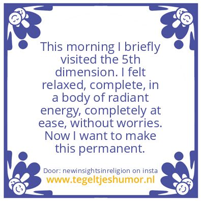 Tegeltje: This morning