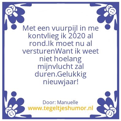 Tegeltje: Gelukkig nieuwjaar