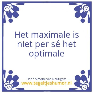 Tegeltje: Ambitie
