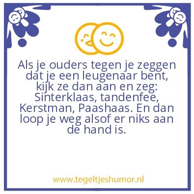 Tegeltje: Leugenaar