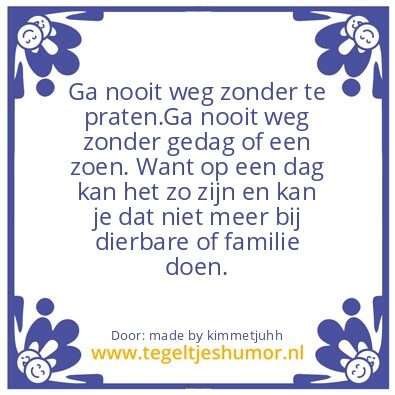 Tegeltje: te laat