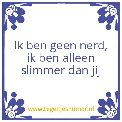 Tegeltje: Nerd