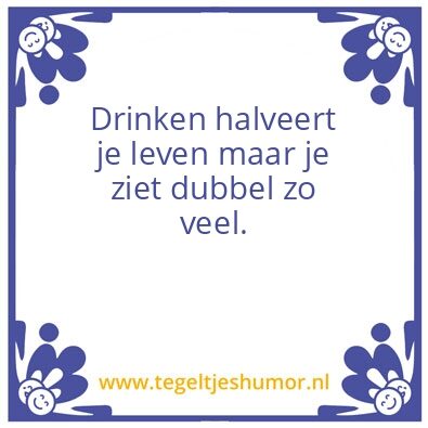 Tegeltje: Drinken
