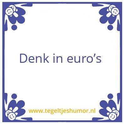 Tegeltje: Denk