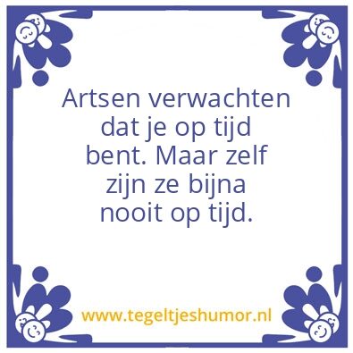 Tegeltje: Arts bezoek