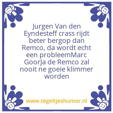 Tegeltje: Remco