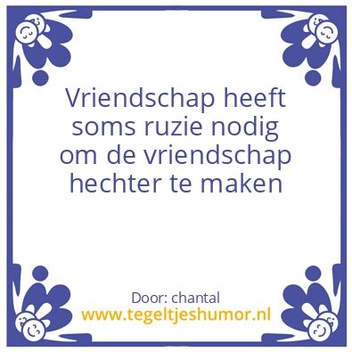 Tegeltje: Vriendschap
