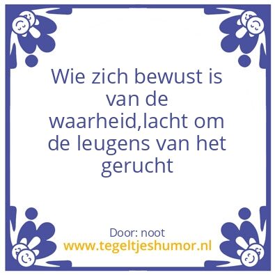 Tegeltje: waarheid