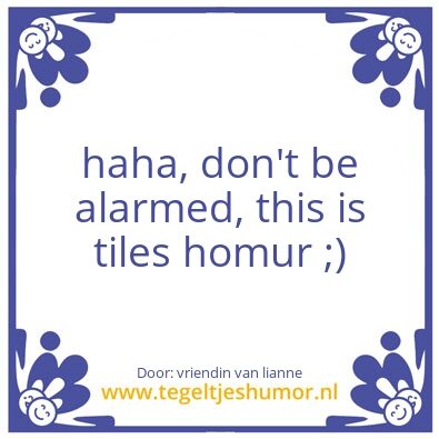 Tegeltje: haha lol
