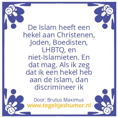Tegeltje: Islam v s.