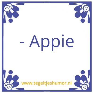 Tegeltje: Wie Pakt Dit Even Op?