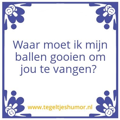 Tegeltje: Waar