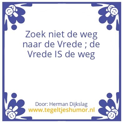 Tegeltje: Vrede