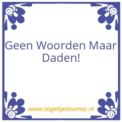 Tegeltje: Naam Van De Tegel