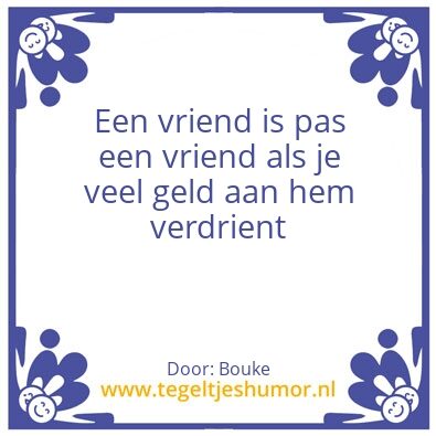 Tegeltje: Vriend