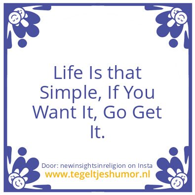 Tegeltje: Quitters are Losers.