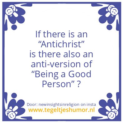 Tegeltje: “Antichrist”