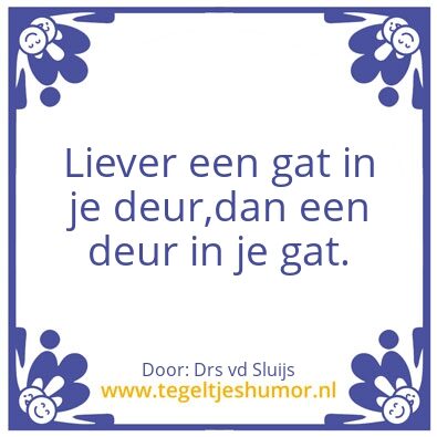 Tegeltje: deur