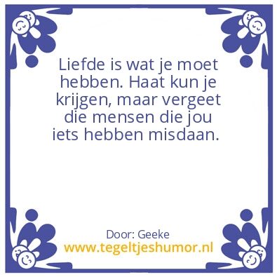 Tegeltje: Liefde