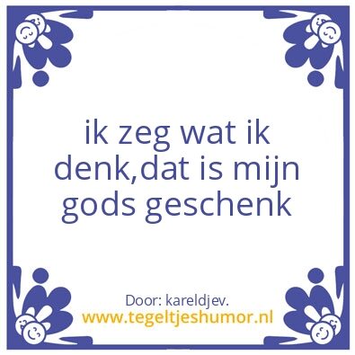 Tegeltje: geschenk