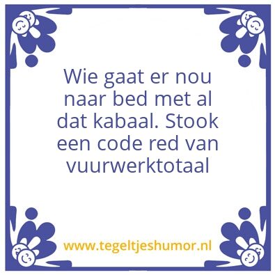 Tegeltje: VWC