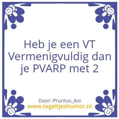 Tegeltje: PVARP 2