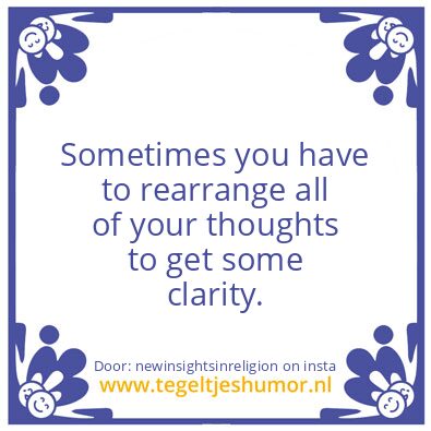 Tegeltje: Now You Know
