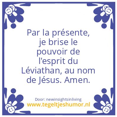 Tegeltje: Hereby i break the power