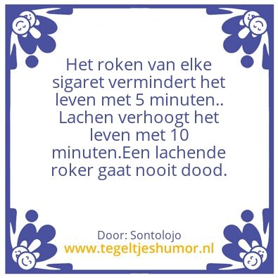 Tegeltje: Roken