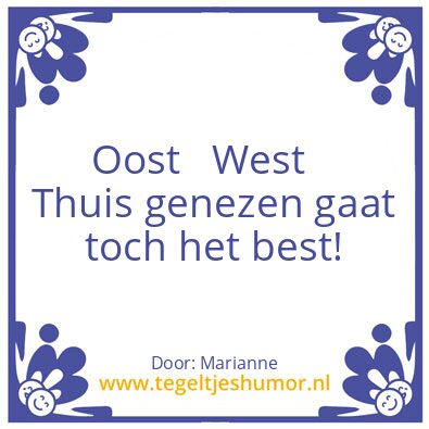 Tegeltje: Beterschap