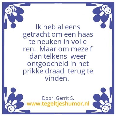 Tegeltje: Ik ben Gerrit.