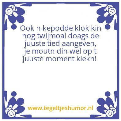 Tegeltje: klok