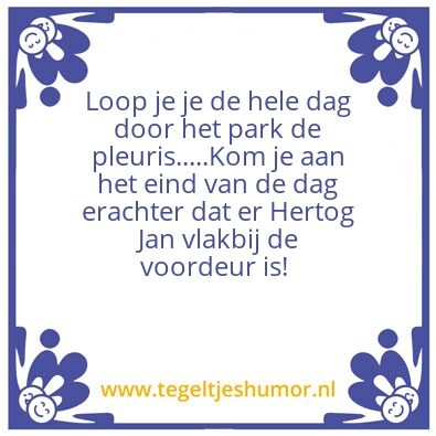 Tegeltje: Hertog jan