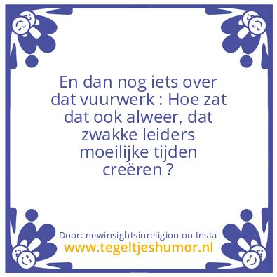 Tegeltje: Vuurwerk.